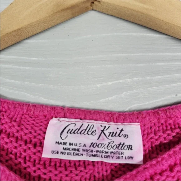 Knit Sleeveless Sweater 100% cotton Made in USA - Picture 7 of 7